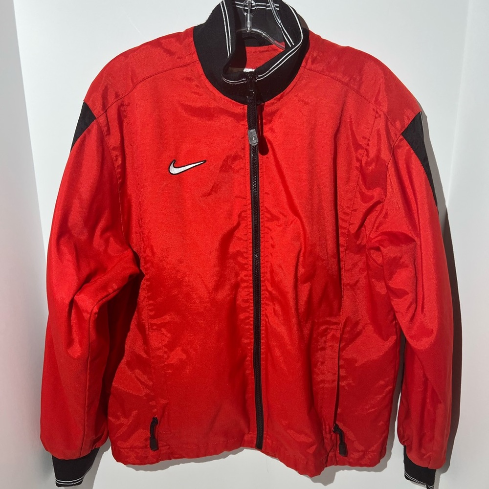 Vintage 1990s Nike big logo, windbreaker track jacket white tag small